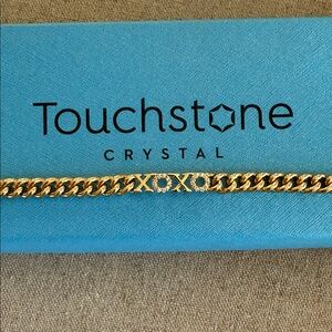 Swarovski Touchstone Crystal Gold XOXO Chain Bracelet